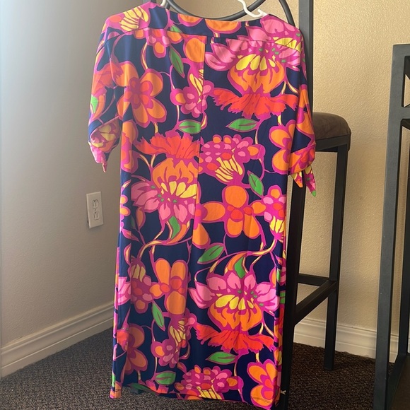 Trina Turk Size XS Colorful‎ Floral Open Shoulder Dress - Picture 7 of 12
